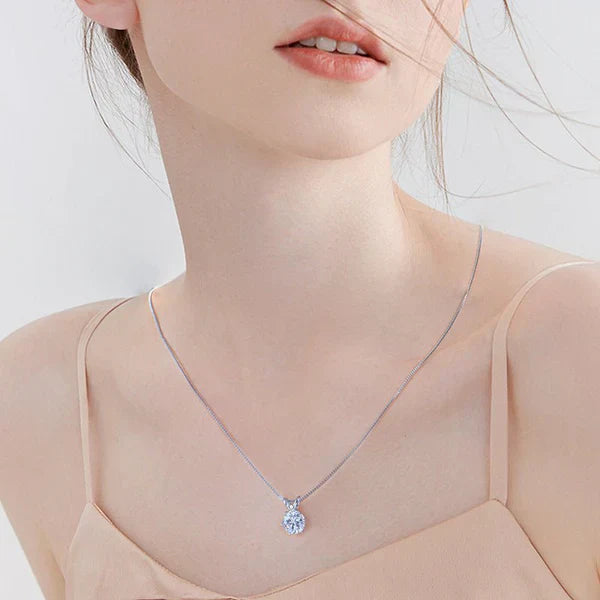1-Karat Moissanite Solitaire Necklace