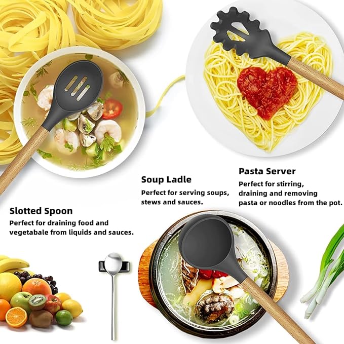 12-Piece Premium Silicone Cooking Set