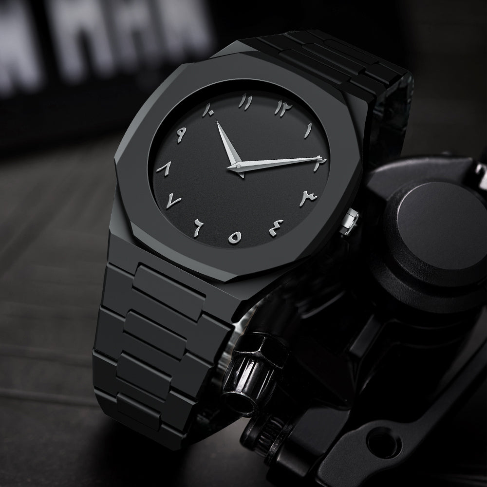 Classic Arabic Calligraphy Stainless Steel Watch