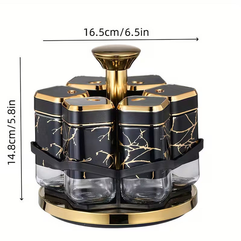 360° Rotating Kitchen Spice Carousel Rack