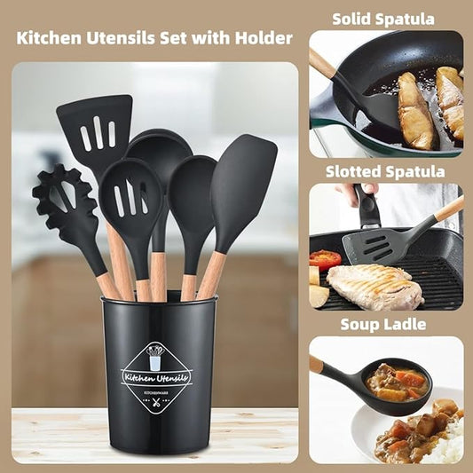 12-Piece Premium Silicone Cooking Set