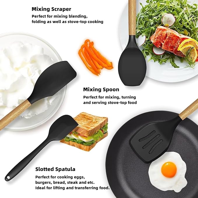 12-Piece Premium Silicone Cooking Set
